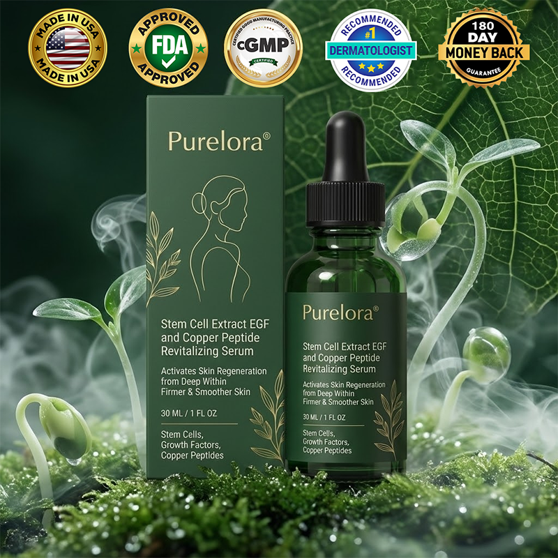 💖Change from the inside out | Purelora® Stem Cell–Derived EGF & Copper Peptide Activating Serum  (Deeply activates skin renewal from within for firmer, smoother-looking skin)