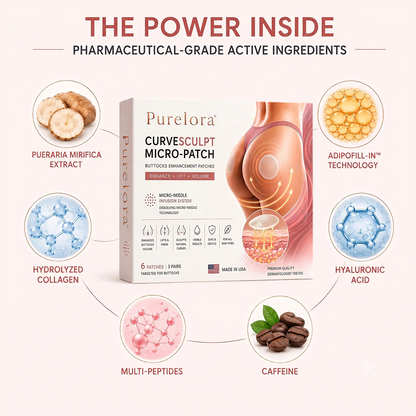 💖Purelora® CurveSculpt Micro-Patch ✦ Sculpt • Firm • Smooth Lower Body Curves ✦ Micro-Needle Infusion System