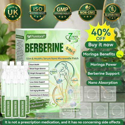 𝐏𝐮𝐫𝐞𝐥𝐨𝐫𝐚® 𝐁𝐞𝐫𝐛𝐞𝐫𝐢𝐧𝐞 𝟖-𝐈𝐍-𝟏 𝐒𝐥𝐢𝐦 & 𝐇𝐞𝐚𝐥𝐭𝐡𝐲 𝐒𝐞𝐫𝐮𝐦 𝐍𝐚𝐧𝐨 𝐌𝐢𝐜𝐫𝐨𝐧𝐞𝐞𝐝𝐥𝐞 𝐏𝐚𝐭𝐜𝐡 (𝐎𝐧𝐜𝐞 𝐃𝐚𝐢𝐥𝐲, 𝐯𝐢𝐬𝐢𝐛𝐥𝐞 𝐜𝐡𝐚𝐧𝐠𝐞𝐬 𝐢𝐧 𝟕 𝐝𝐚𝐲𝐬）✅ 𝐎𝐛𝐞𝐬𝐢𝐭𝐲, 𝐃𝐢𝐚𝐛𝐞𝐭𝐞𝐬, 𝐒𝐥𝐞𝐞𝐩 𝐀𝐩𝐧𝐞𝐚, 𝐀𝐧𝐝 𝐉𝐨𝐢𝐧𝐭 𝐈𝐬𝐬𝐮𝐞𝐬