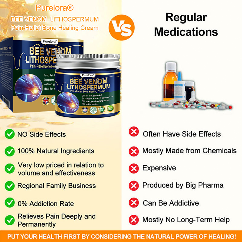 𝒖𝒌 𝑯𝒆𝒂𝒍𝒕𝒉 𝑶𝒏𝒍𝒊𝒏𝒆 | Purelora®🔥 BEE VENOM LITHOSPERMUM Pain-Relief Bone Healing Cream 👑👑(Specially for older adults)