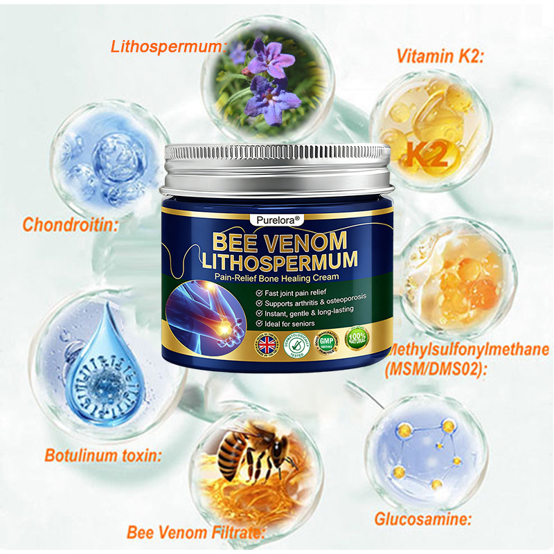 𝒖𝒌 𝑯𝒆𝒂𝒍𝒕𝒉 𝑶𝒏𝒍𝒊𝒏𝒆 | Purelora®🔥 BEE VENOM LITHOSPERMUM Pain-Relief Bone Healing Cream 👑👑(Specially for older adults)