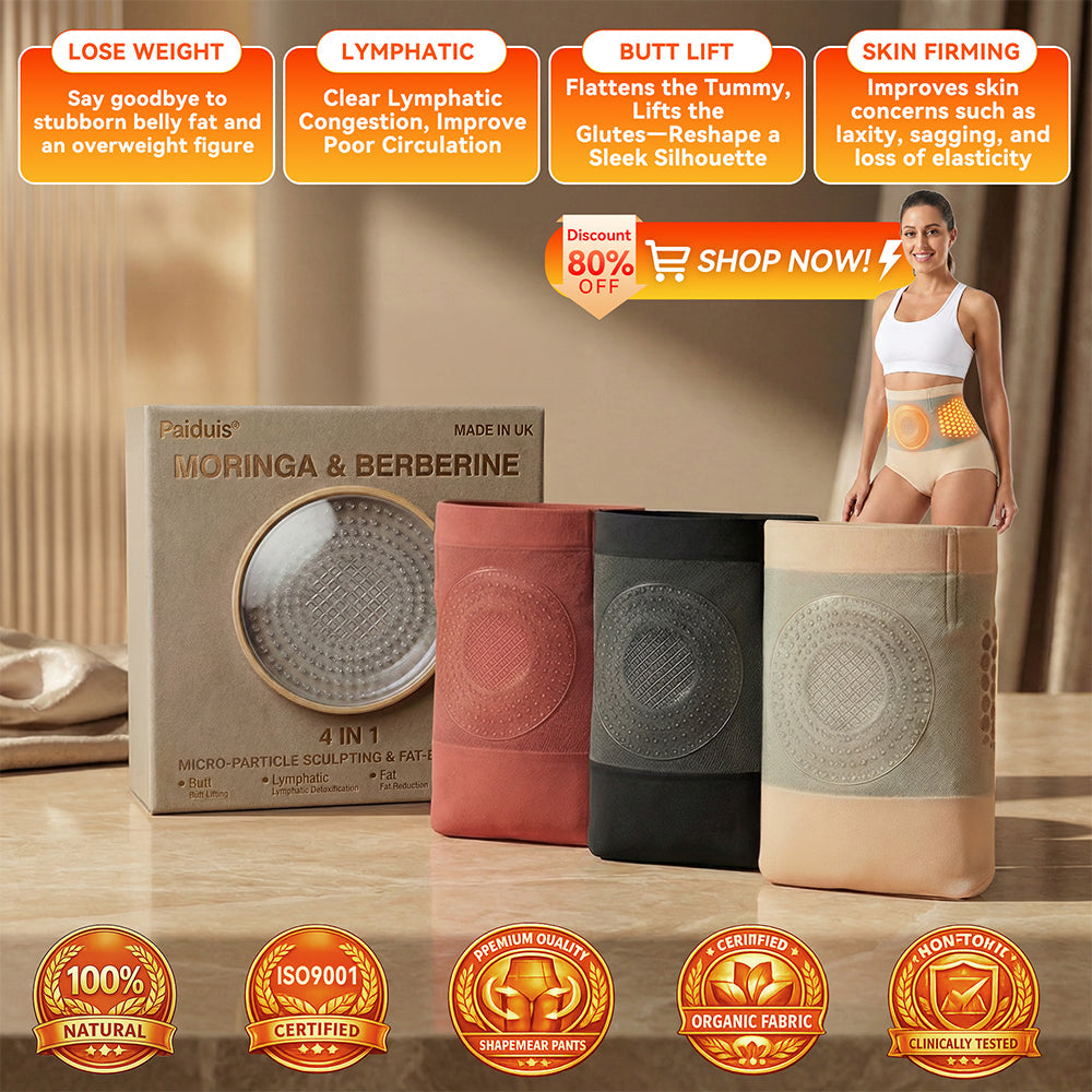𝐏𝐚𝐢𝐝𝐮𝐢𝐬® 🔥𝐌𝐨𝐫𝐢𝐧𝐠𝐚 & 𝐁𝐞𝐫𝐛𝐞𝐫𝐢𝐧𝐞 4‑In‑1 Micro‑Particle Sculpting & Fat‑Burn Shorts