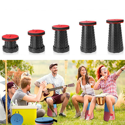 Retractable folding stool