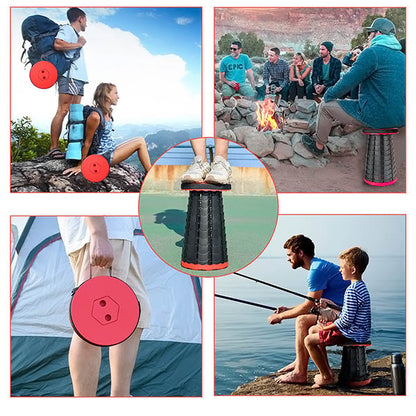 Retractable folding stool