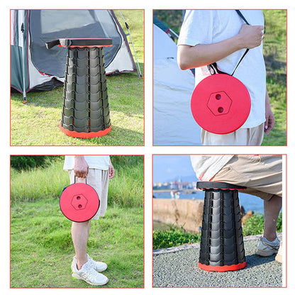 Retractable folding stool