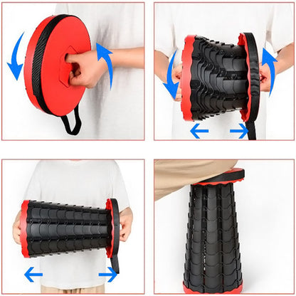 Retractable folding stool